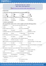 Đề thi giữa kì 1 Tiếng Anh 7 Right on! - Đề số 3